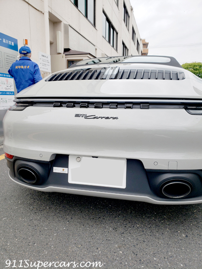 ポルシェ911 992 希望ナンバー当選 ナンバープレート交換してきました