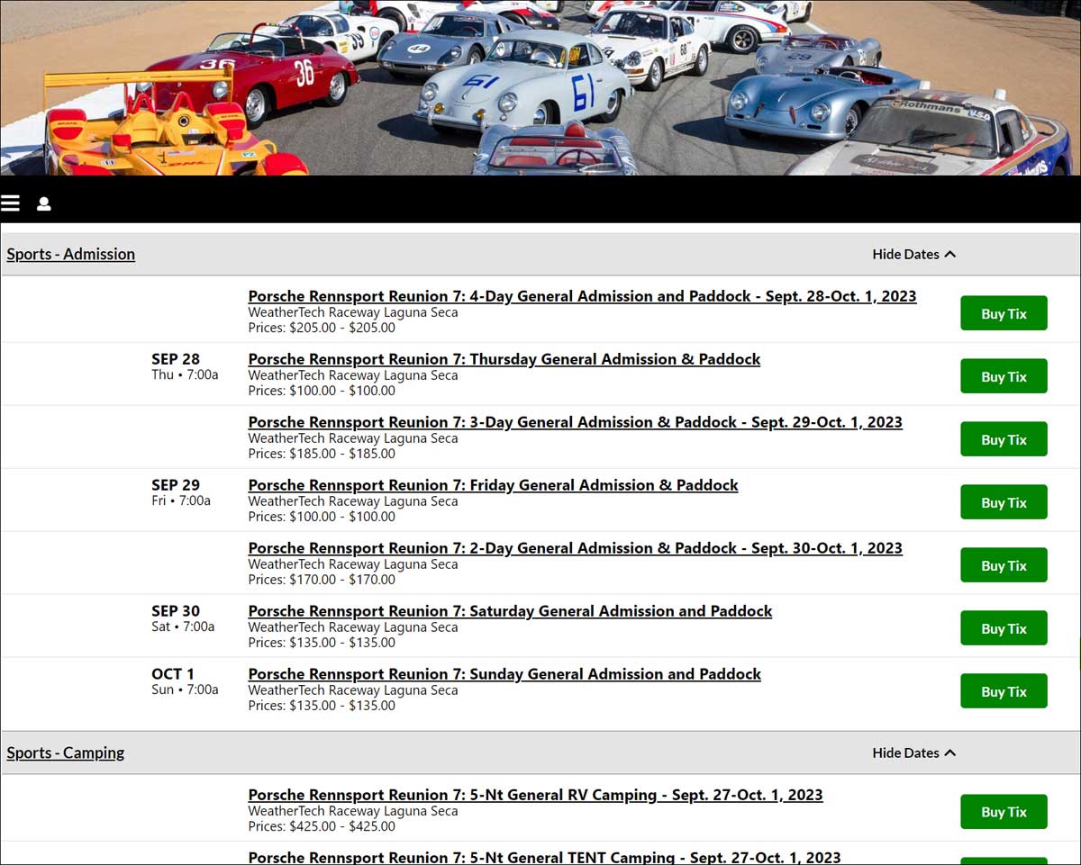 rennsport reunion 7 schedule